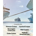 thumbnail image 2 of GreatShield Cruise Ship Essentials For Carnival, Princess, NCL, P&O Cruises & More, 4 Pack Vertical PVC Plastic ID Badge Pouch With Detachable Black Lanyard & 8 Pack Clear Luggage Tag Holders, 2 of 6