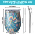thumbnail image 5 of 12oz Stainless Steel Insulated Wine Tumbler with Lid and Straw – Double Wall Vacuum Mug for Hot & Cold Drinks, 304 Steel Interior, Sweat-Free Design, 5 of 5