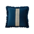 thumbnail image 3 of Xihbxyly Almohada de Terciopelo con Encaje, Suave y Transpirable, Impermeable, para Sofá, para Uso En Casa o En La Oficina, Color Azul y Rosa, Lavable a Máquina, Ideal para Exteriores., 3 of 7