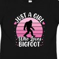 thumbnail image 4 of Inktastic Just a Girl Who Loves Bigfoot Girls Toddler T-Shirt, 4 of 5