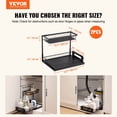 thumbnail image 2 of 2 Tier Pull Out Cabinet Organizer Under Sink Storage Slide Out Drawer Wire Basket Shelf 25.5Wx15.5Dx13H Install Size 2 Pack 10.7W x 14.2D, 2 of 6