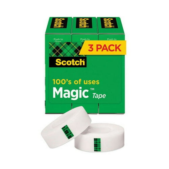 Magic Tape Refill, 1" Core, 0.75" X 83.33 Ft, Clear, 3/pack | Bundle of 2 Packs