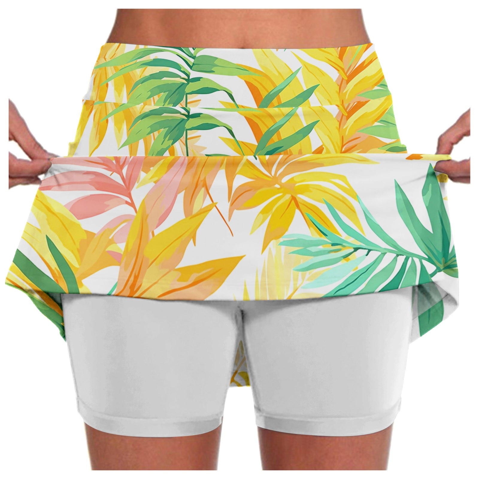 WILLBEST Pants for Women Womens Casual Prints Tennis Pocket Skirt