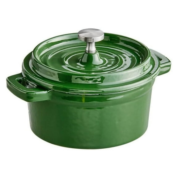 Cast Iron Enameled Cookware (Pot Mini 0.25 Qt., Fern Green)