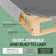 Continental Sleep, Unassembled King Box Spring for King Bed, 8-Inch Wood Box Spring Only, Noise-Free Mattress Foundation, Packed Flat, Easy Assembly, Gray