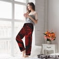thumbnail image 5 of Rocae Red Dragon On Black for Women's Pajama Pants Pj Pants Lounge Pants-Medium, 5 of 6