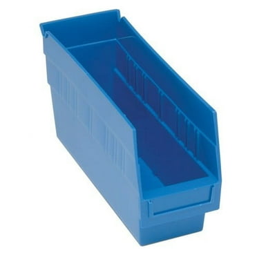 23 5/8" Deep x 4 1/8" Wide x 6" High Blue Shelf Bin