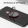 thumbnail image 4 of JUNWELL 360° Rotating Metal Finger Ring Cell Phone Holder Mount Grip Kickstand Desktop(Black  5 Pack), 4 of 7