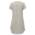 thumbnail image 4 of Sexy Vestidos Cortos de Verano para las Mujeres 2025 Moda Suelta de Ocio Vestido de Manga Corta con Cuello en V, Vestido Casual de Rodilla, 4 of 8