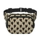 thumbnail image 1 of Fotbe Cute Black Dog Cangurera Cuadrada con Estampado de Doble Capa, Bolsa de Cintura Ajustable Mini para Hombres y Mujeres, 1 of 9