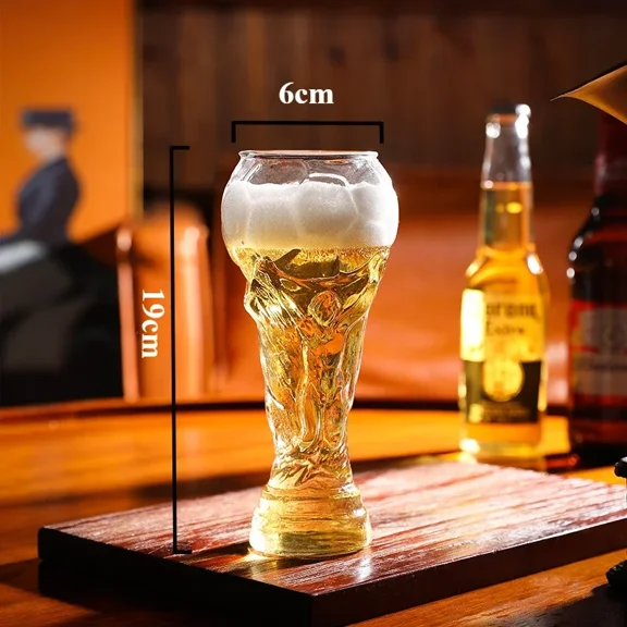 Beer Glass Coffee Mugs trophy shape Comfort with Distinctive Texture Beer Mug Suitable for Family Gatherings