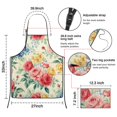 thumbnail image 3 of Pioneer Flower Floral Print Pattern Apron-Garden Aprons for Women with Pockets-Cotton Linen Waterproof Kitchen Cooking Gardening Aprons Adjustable for Kitchen,Cooking,BBQ and Salon 33x27 Inch, 3 of 7