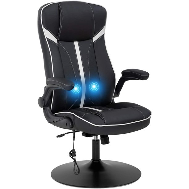 Rocking Gaming Chair Racing Office Chair Massage Desk Chair with Lumbar