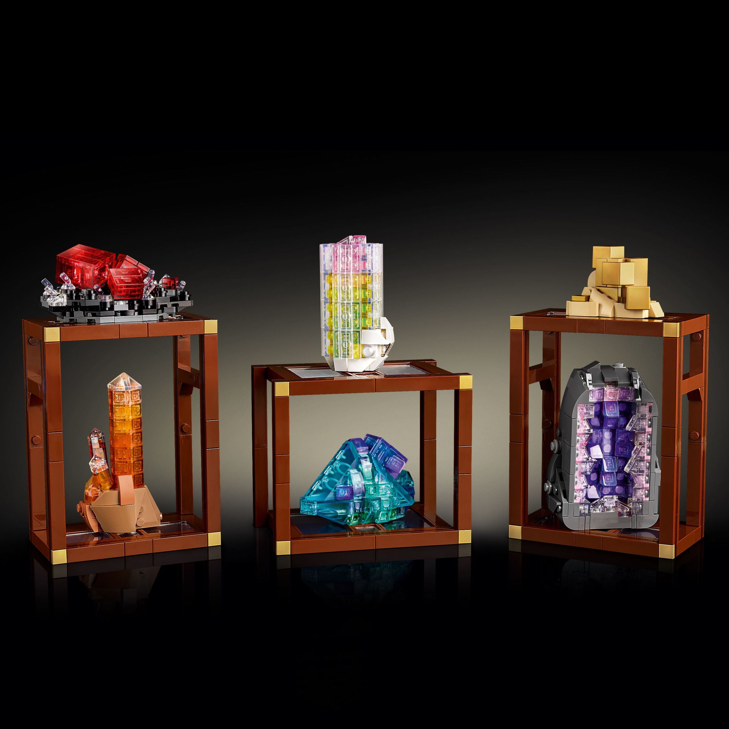 LEGO Ideas Mineral Collection Building Set for Adults, Ages 18+ - Bedroom or Office Decor with 3 Display Shelves - Unique Gift Idea for Men & Women - 21362