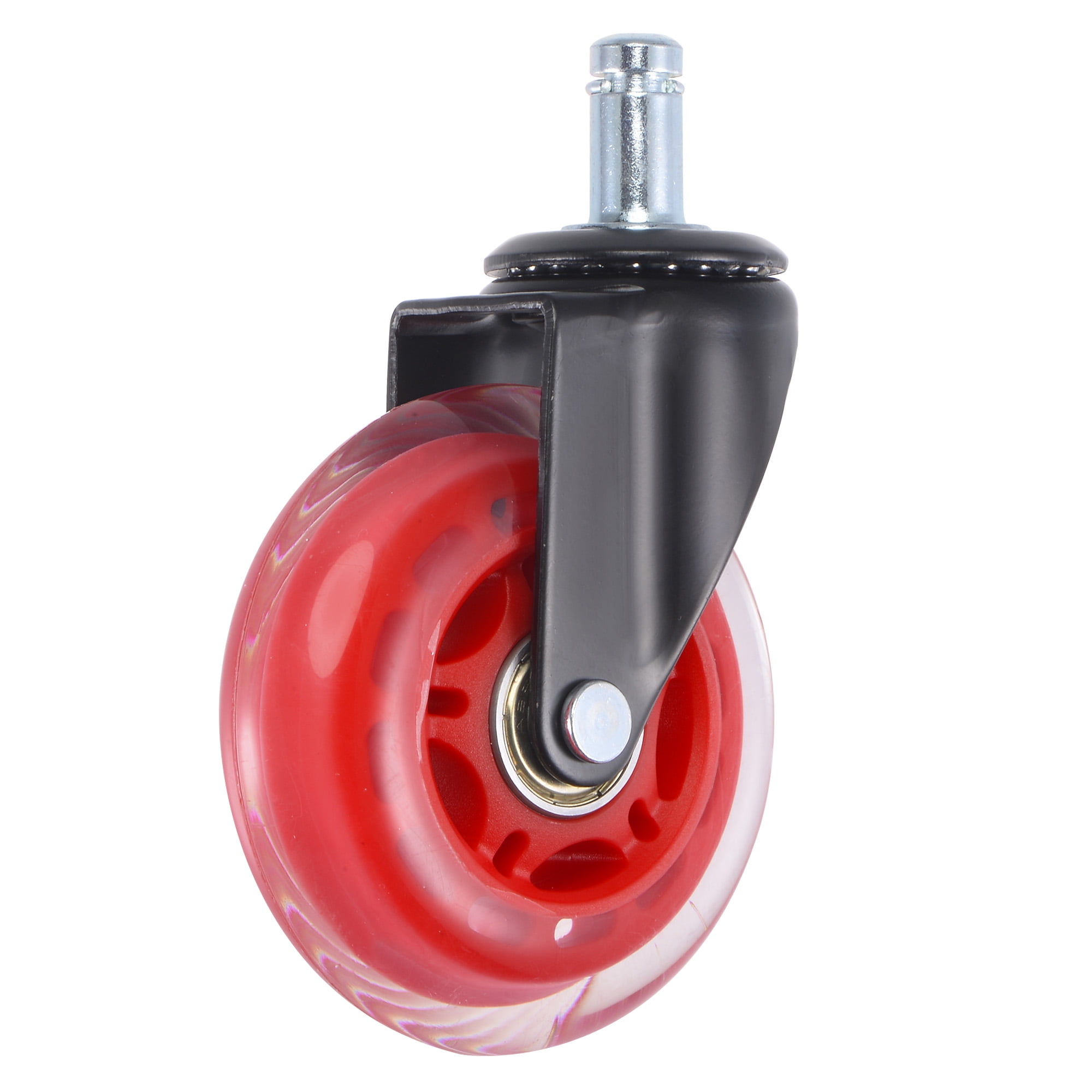 Uxcell 3" PU Swivel Office Chair Caster with 7/16" x 7/8" Stem 110Lbs