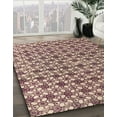thumbnail image 2 of Ahgly Company Indoor Rectangle Abstract Maroon Purple Abstract Area Rugs, 3' x 5', 2 of 6