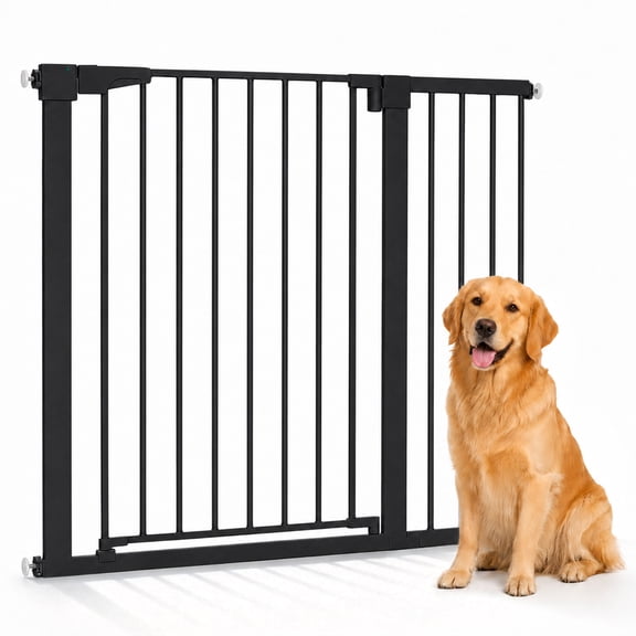 Baby Safety Gate, 36" Tall, 29.5-43.3" for Stairs and Doorway, Pet Gate for Ages 6 to 36 Months,Black