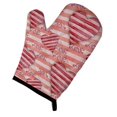 thumbnail image 1 of Carolines Treasures BB7567OVMT Aquarelle Rouge Rayé Coeurs Four Mitaines, 1 of 1