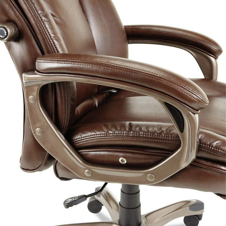 Alera Executive High-Back Leather Office Chair with Coil Spring