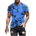 thumbnail image 2 of Big and Tall Mens Short Sleeve T Shirts M-4XL Plus Size Crewneck Tie-Dye Tees Tops Basic Pullover Casual Comfort Going Out Tshirts Shirt, 2 of 5