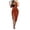 Brown, variant on Sequin Slit Maxi Dress, Solid Color Sparkly Bodycon Long Dress with High Slit, Glamorous Gown for New Year's Eve, Prom & Gala Blue XL