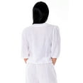 thumbnail image 2 of Ladies 3/4 Sleeve Button Down Linen Blouse by Azucar, 2 of 2