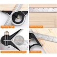 thumbnail image 3 of Jinsinto Combination Squares Set, Angle Finder with Adjustable Angle, Stainless Steel and Zinc Alloy Woodworking Engineer Multifunctional Measuring Tool, (300mm), 3 of 5