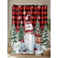 thumbnail image 4 of Christmas Gnomes Shower Curtain Set, Waterproof Shower Curtains for Bathroom, Red Black Plaid Xmas Tree Snowflake Washable Fabric Cloth Bath Curtain for Bathtub Decoration with Hooks 72x78 Inches, 4 of 6