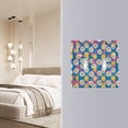 thumbnail image 4 of Yayeee Toggle Light Switch Wall Plate 3-Gang 6.37"x4.48" Decorative Outlet Cover, Blue Checkered Daisy, 4 of 7