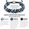 thumbnail image 3 of Triple Protection Bracelet 8mm Beads Bracelet Tigers Eye Black Obsidian Hematite Bracelet for Men Women Healing Crystal Bangle, 3 of 7