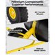 thumbnail image 4 of 29-pulgada u-shaped rod heavy-duty steel snow shovel con wheels-adjustable handle blade angle para effortless driveway snow removal negra con yellow accents, 4 of 7