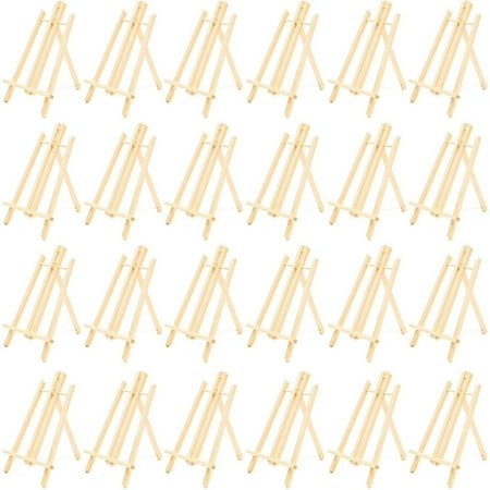 Bright Creations 9  x 13.5  Mini Natural Pine Wood Art Easel Painting Display Portable Tripod Holder Stand  24 Pack