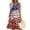 Red, variant on V Neck Aline Dresses for Women Button Down Flowy Sleeveless Dress Independence Day Summer Casual Flag Pattern Sundress