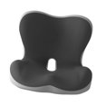 thumbnail image 2 of Almohadilla antideslizante para coche, soporte lumbar para el hogar, cojín de respaldo de asiento de espuma viscoelástica Gris negro, 2 of 9