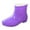 Purple, variant on LIJCC Women's Short Ankle Rain Boots Lightweight Rain Boots Rubber Water Proof Booties Non Slip Warm Rubber Shoes Rain Boots with Comfy Insoles for Outdoor