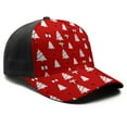 thumbnail image 3 of Christmas Baseball Cap – Stylish Spliced Design Adjustable Trucker Hat with Full Print Front & Brim, Breathable Cotton Blend Snapback for Sports, Travel & Daily Wear, 3 of 3