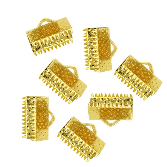 BESTOYARD Zipper Clips Diy Jewelry Accessories Golden 100PCS