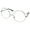 Silver, variant on grinderPUNCH Metal Frame Round Circle Extra Large Non-Prescription Clear Lens women Adult Glasses