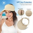 thumbnail image 5 of PENGXIANG Summer Breathable Sunshade Beach Hat Lady's Straw Hat With Velcro Cool Adult Sun Protection Folding Wide Brim Sun Cap, 5 of 6