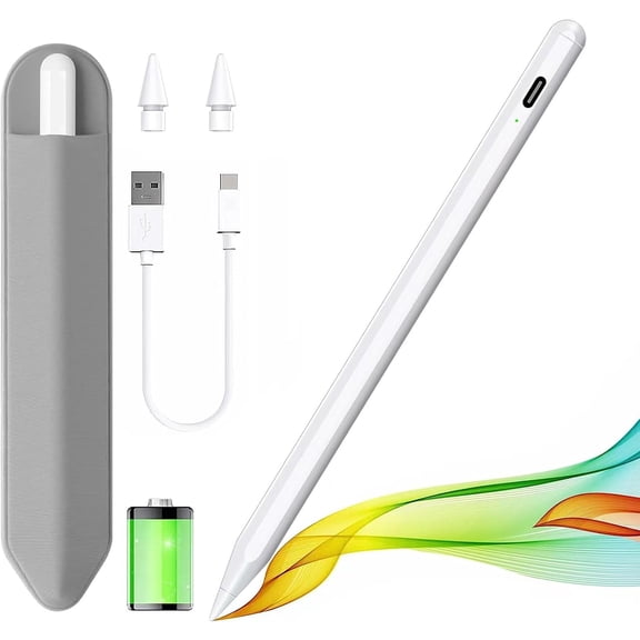 Stylus Pen for iPad 2018-2025 with Palm Rejection, Apple Pencil Pad11th/10th/9th/8th/7th/6th Gen, Pro 11/12.9 inch, New Air 2025 11&13-inch(M3/2) /5th/4th/3th mini 6th/5th