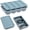 1, variant on Maxdot 1 Pcs 20.5 x 11.9 x 3.7 Inch Silverware Organizer with Lid, Commercial 4-compartment Restaurant Kitchen Cutlery Tray, Plastic Silverware Storage Container, Condiments Holder (Grayish Blue)