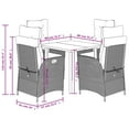 thumbnail image 4 of vidaXL 5 Piece Garden Dining Set with Cushions Beige Poly Rattan, 4 of 5