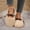 Beige, variant on Women's Beaded Strap Fuzzy Sherpa Mary Jane Flats Warm Lined Closed Toe Winter Slip On Loafers Beige