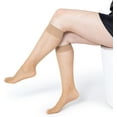 thumbnail image 2 of CAILDANL Silky Toes Sheer Knee High Stockings for Women, 6 Pairs Nylon Trouser Socks, 2 of 6