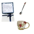 thumbnail image 2 of Chmadoxn Home Decor, Room Decor, Wall Decor Enamel Color Water Cup Coffee Cup Household Crystal Heat Resistive Glass Flower Tea Cup Gift Cup Glass water bottle, 2 of 6