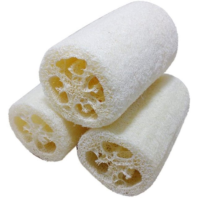 LOVEVER Loofah Sponge - Natural Loofah Exfoliating Body Sponge Scrubber Bleaching Shower Loofah Body Wash Scrubbers for Skin Care in Bath Spa Shower - Removing Dead Skin (3PCS)