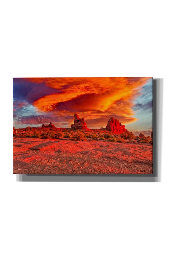 'Arches National Park Sunset' by Mark A Paulda, Canvas Wall Art, 26"x18"