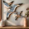 thumbnail image 2 of Yonrjhukm Wooden Seagull Wall Decor Set, 3 Piece Ocean-Inspired Home Art, Stylish Hanging Ornaments for Living Room, Bedroom, and Children's Rooms, Beach Theme Decorations, 2 of 7