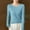 Blue, variant on POROPL Sweaters for Women Crew Neck Sweater Casual Thin Knitted Top Base Size S-XXL