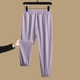 thumbnail image 5 of Womens Travel Pants Active Unisex Quick Drying Cool Stretch Pants With Zipper Pockets Breathable Loose Nylon Spandex Purple S, 5 of 8